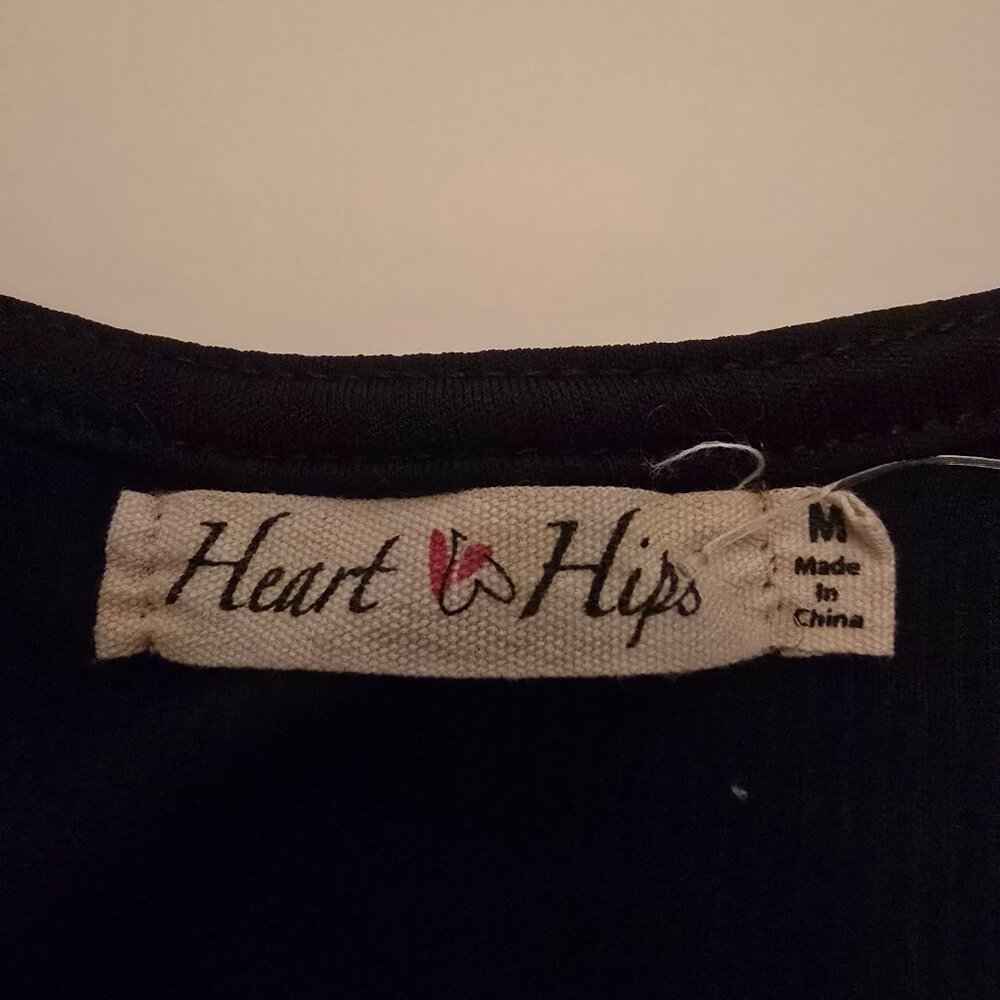 Spandex Dress Black Ribbed Sheath Sleeveless Heart to Hips Women's Medium 1990s - Picture 5 of 10